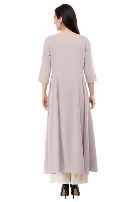 Grey embroidered rayon cotton-kurtis 2
