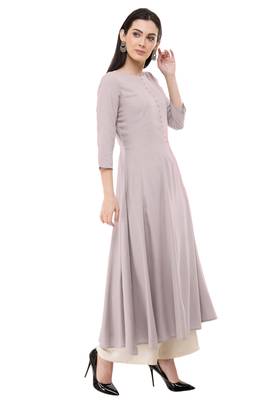 Grey embroidered rayon cotton-kurtis 4