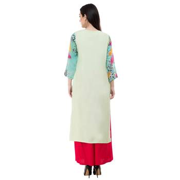Multicolor embroidered crepe cotton-kurtis 2