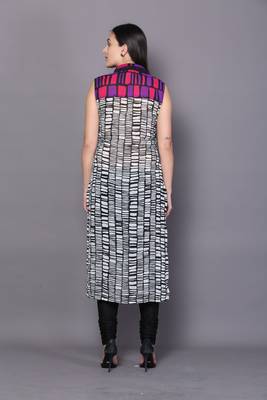 Multicolor embroidered georgette cotton-kurtis 2