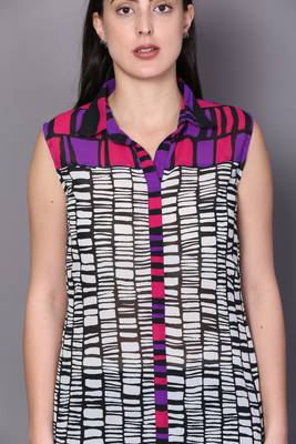 Multicolor embroidered georgette cotton-kurtis 5