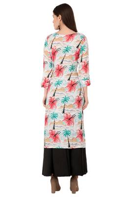 Red embroidered cotton cotton-kurtis 2