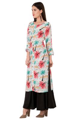 Red embroidered cotton cotton-kurtis 4