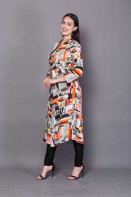 Multicolor embroidered rayon cotton-kurtis 3