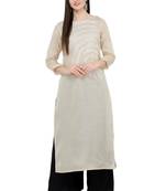 White embroidered cotton cotton-kurtis