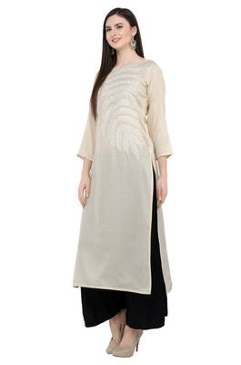White embroidered cotton cotton-kurtis 2