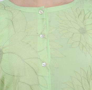 Green embroidered georgette cotton-kurtis 5