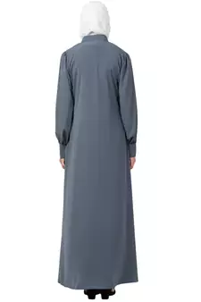 Grey MRC A line  double side  pocket abaya Women s &girl s