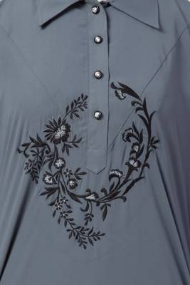 Grey MRC A line  double side  pocket abaya Women s &girl s 5