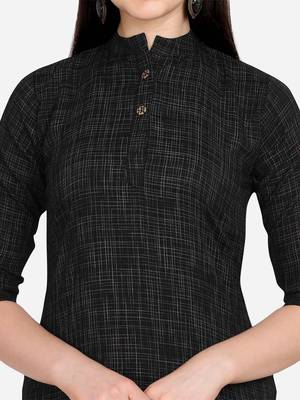 Black woven rayon kurtas-and-kurtis 2
