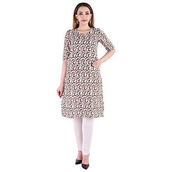 18 FOREVER V R FOR U Women  Straight Rayon Kurta and Kurti 1
