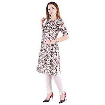 18 FOREVER V R FOR U Women  Straight Rayon Kurta and Kurti 4