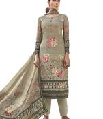 Green digital print pure silk salwar