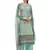 Turquoise digital print pure silk salwar