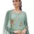 Turquoise digital print pure silk salwar