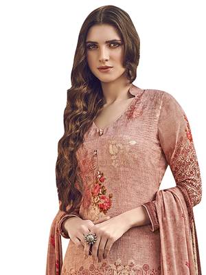Peach digital print pure silk salwar 3