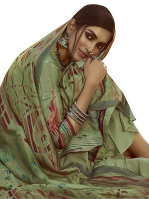Green embroidered pure pashmina salwar 2