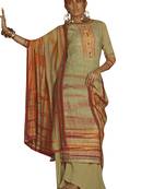 Green digital print pure pashmina salwar