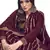 Wine embroidered art silk salwar