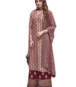 Pink embroidered art silk salwar