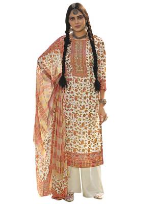 Off white digital print pashmina salwar 1