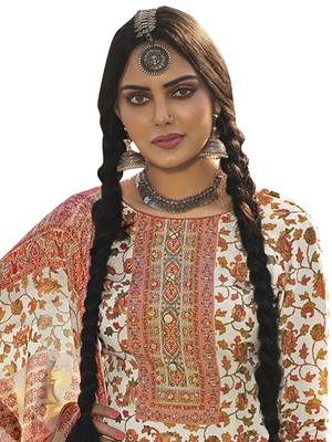 Off white digital print pashmina salwar 3