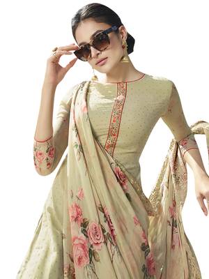 Green embroidered pure georgette salwar 2