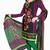 Black and multicolor printed Crepe unstitched salwar with dupatta
