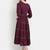 Women's Wine Rayon Slub Dyed Anarkali Dress