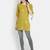 Women's Lime Green Rayon Slub Embroidered Straight Tunic Short Kurti
