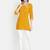 Women's Mustard Rayon Slub Embroidered Straight Tunic Short Kurti