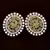 Gold Plated Mint Stone Embellished American Diamond Earrings 216ED332