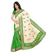 multicolor Brasso Art silk saree with blouse