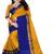 Yellow woven cotton silk saree with blouse