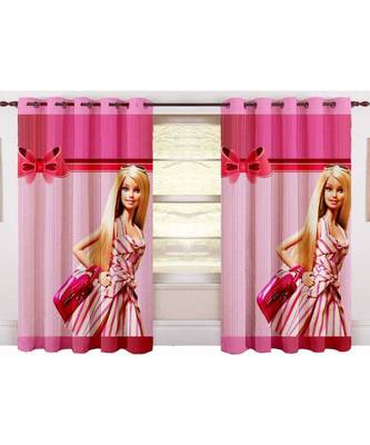 Multicolor Digital Printed Long Crush polyester Curtain Set of Two Pcs fitted with Eyelets 1