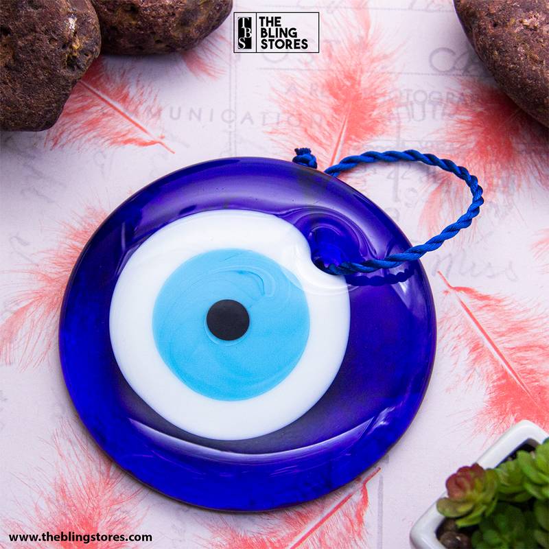 Big Turkish Evil Eye Good Luck Charm Door/Wall Hanging {Blue}