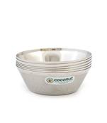 Coconut Stainless Steel Shower Vento Bowl/Vati/Katori - Set of 6 (10.75 cm Diameter) - Capacity -200ML Each Bowl