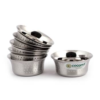 Coconut Stainless Steel Shower Pari Bowl/Vati/Katori- C23 - Set of 12 - Capacity Each Bowl 230ML 1