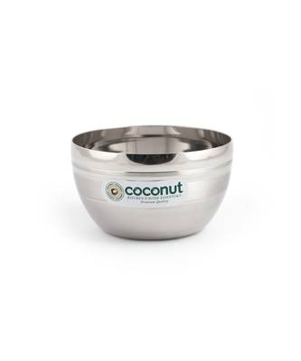 coconut Stainless Steel Ringer Apple Bowl/Vati/Katori - Set of 6 (9 cm Diameter) - Capacity Each Bowl - 250 ML 2