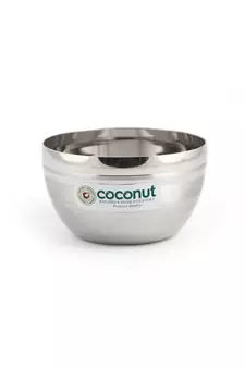 coconut Stainless Steel Ringer Apple Bowl/Vati/Katori - Set of 6 (9 cm Diameter) - Capacity Each Bowl - 250 ML