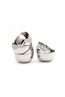coconut Stainless Steel Vegetable Bowls/Serving Bowls/Steel Bowls - Set of 6 Pieces - 3.25 inches - Capacity -Each 180ML
