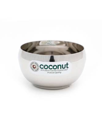 coconut Stainless Steel Vegetable Bowls/Serving Bowls/Steel Bowls - Set of 6 Pieces - 3.25 inches - Capacity -Each 180ML 3