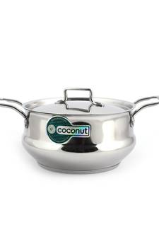 Coconut Stainless Steel Tri-Ply Cartier Pot, 2000 ml (Diameter: 18 cm)