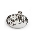 coconut Stainless Steel Mirror Finish Dinner Set/Thali/Dinnerware & Serveware - 6 Pc