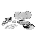 coconut Stainless Steel (Heavy Guage) Delight Dinner Set/Dinnerware & Serveware - 30 Piece
