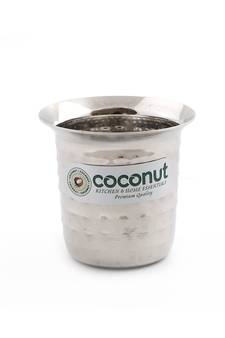 KCLcoconut Stainless Steel Junior Hammered Glasses, Capacity 60 ml Each (Silver, 1 lb) - Set of 6