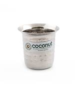 KCLcoconut Stainless Steel Junior Hammered Glasses, Capacity 60 ml Each (Silver, 1 lb) - Set of 6
