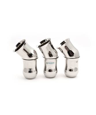coconut Stainless Steel Plain Glasses - Set of 6 (250 ML Each) 2