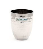 coconut Stainless Steel Hammered Glasses - Set of 6 (250 ML Each)