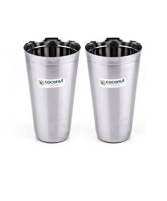 coconut Stainless Steel Jumbo Lassi Glasses - Set of 2 2